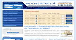Desktop Screenshot of aaaetikety.sk