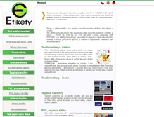 Tablet Screenshot of aaaetikety.cz